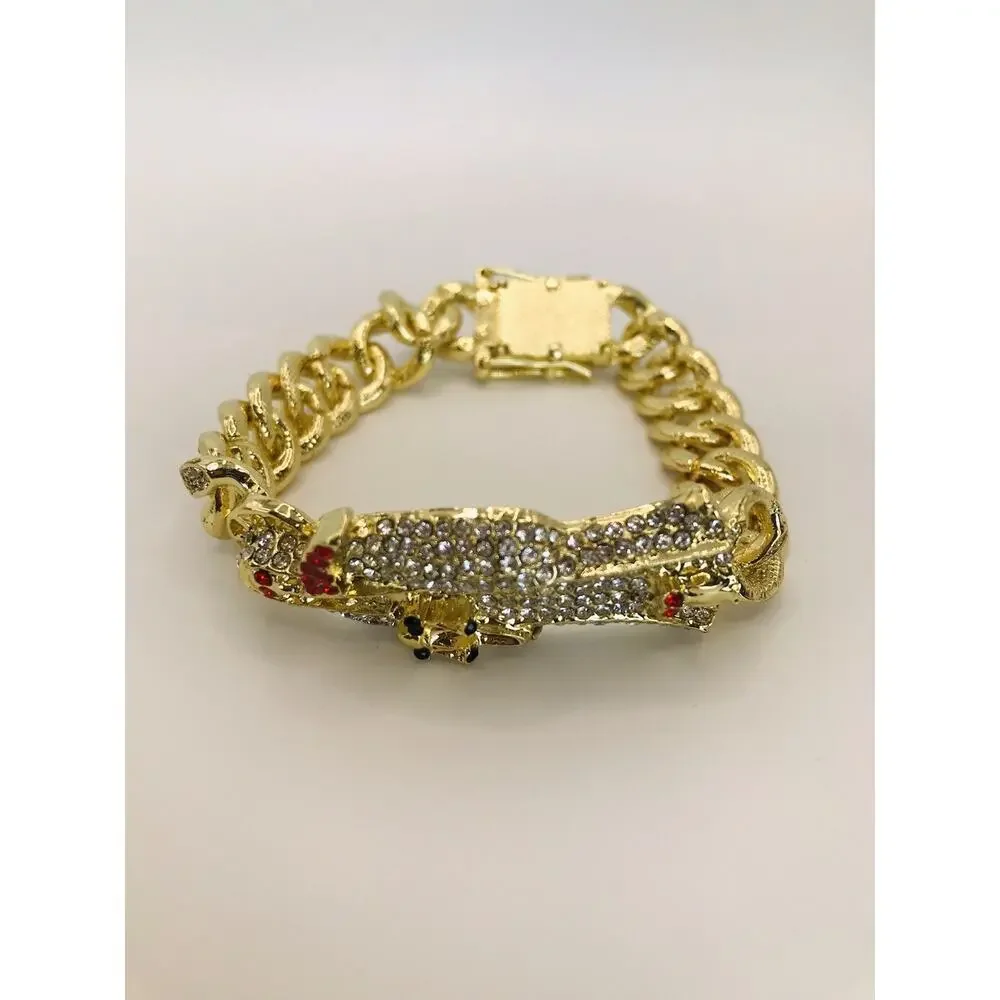 Santa Muerte Cuban Link Bracelet, 7.87